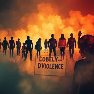 Abstract image symbolizing domestic violence awareness