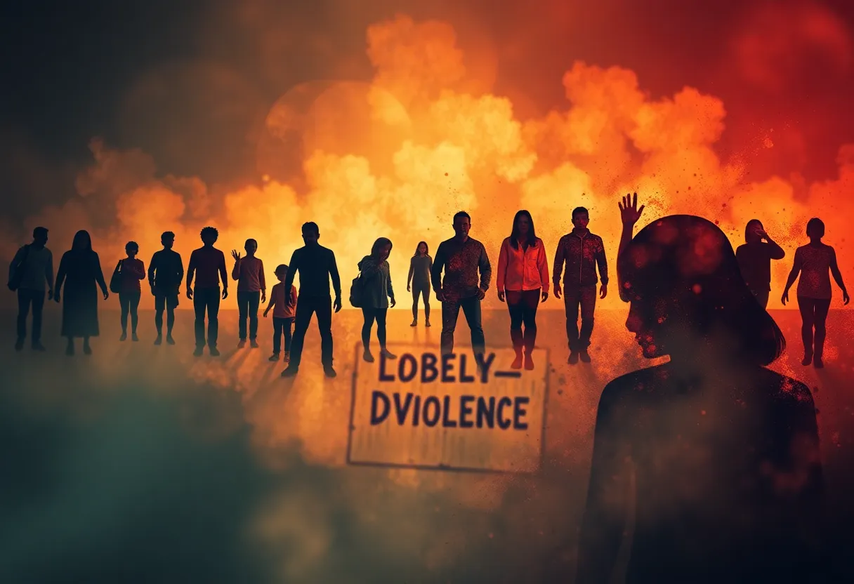 Abstract image symbolizing domestic violence awareness