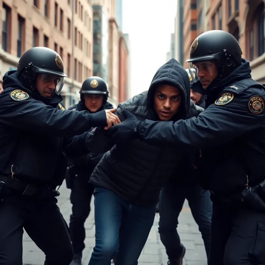 Law enforcement capturing a notorious drug trafficker