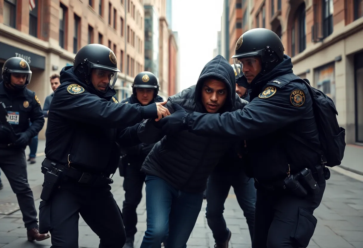 Law enforcement capturing a notorious drug trafficker