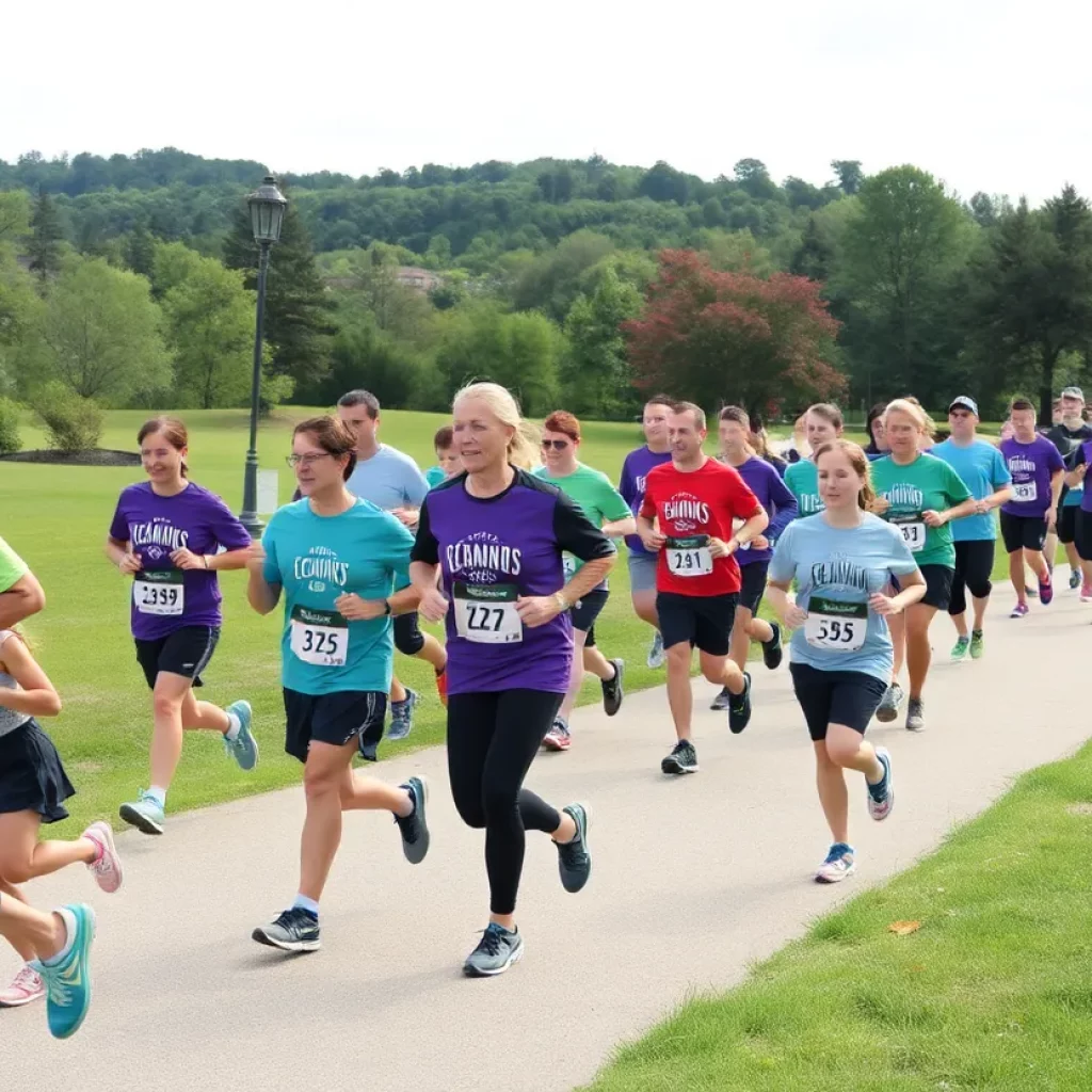 Participants at Hays Farm parkrun in Huntsville