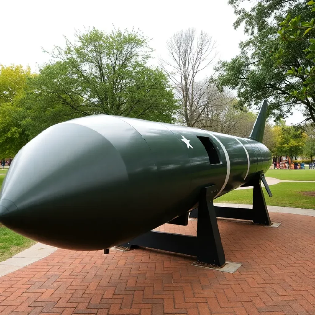 The Hermes missile after renovation at John Hunt Park in Huntsville, Alabama