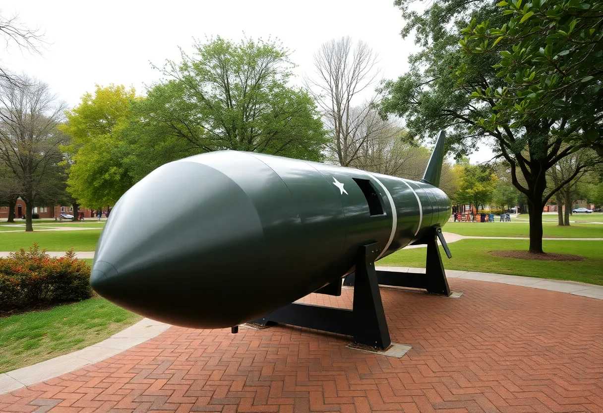 The Hermes missile after renovation at John Hunt Park in Huntsville, Alabama