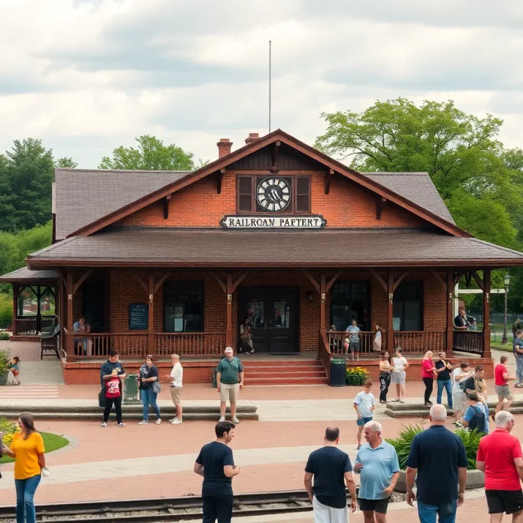 Community engaging at the Historic Huntsville Depot.