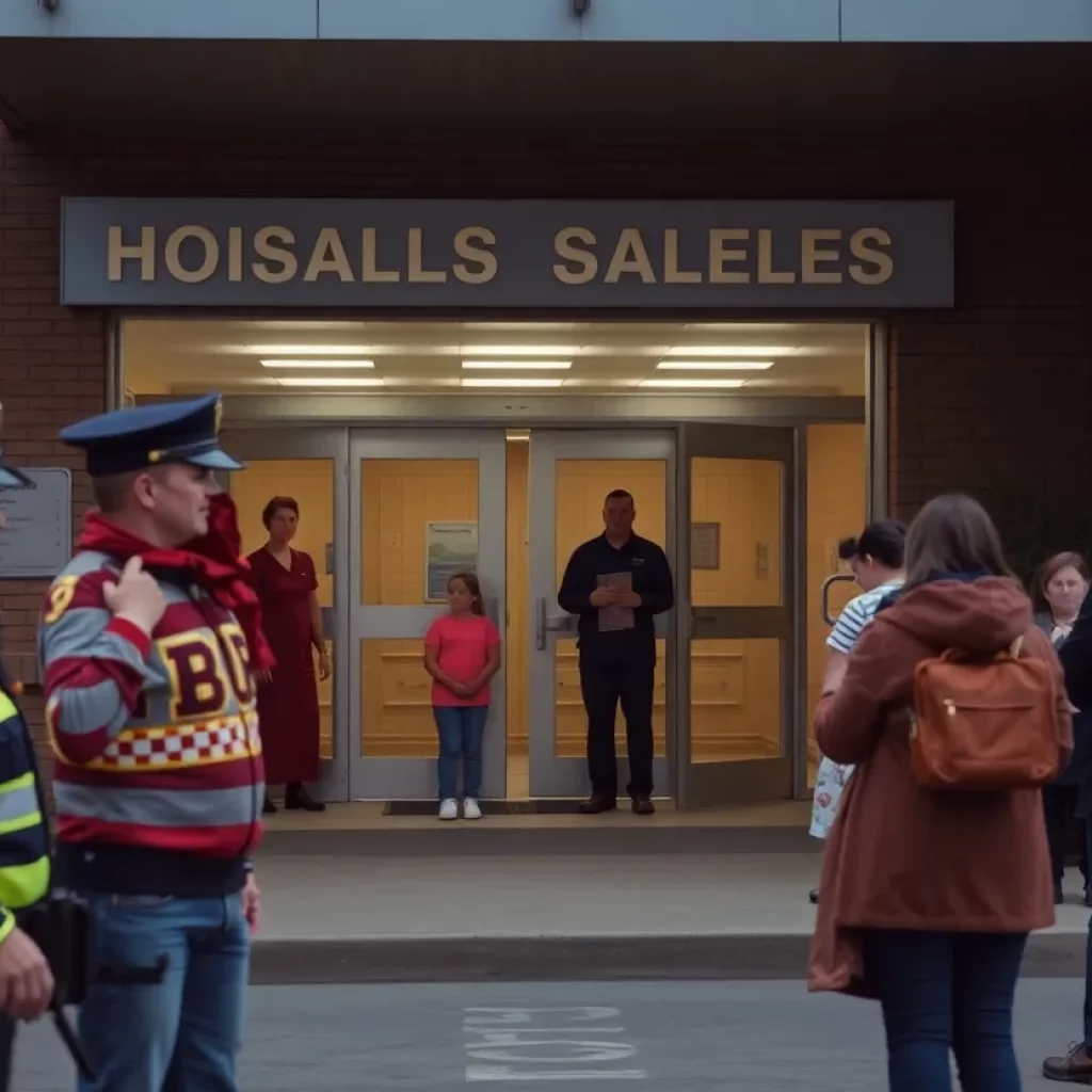 Police investigation at a hospital regarding child abuse case