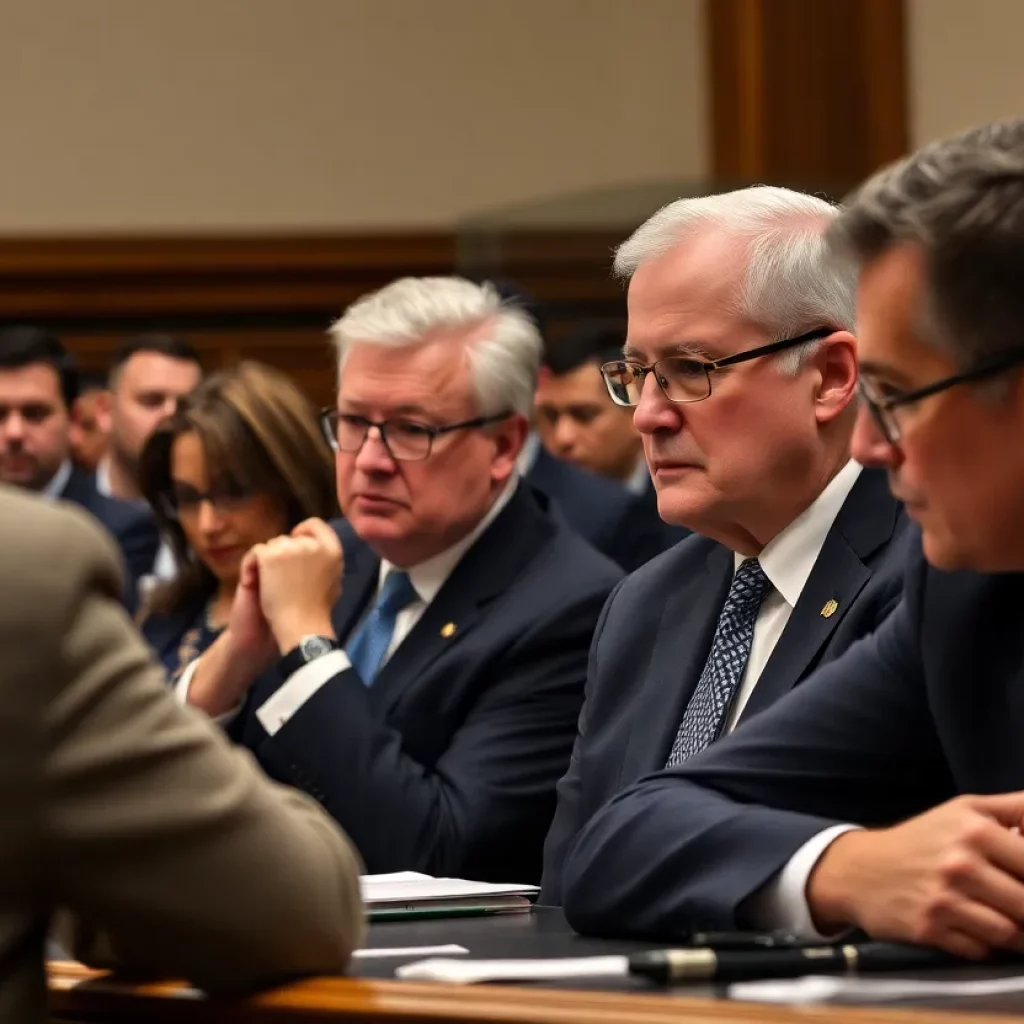 House Republicans and Democratic Governors during a hearing over immigration policies
