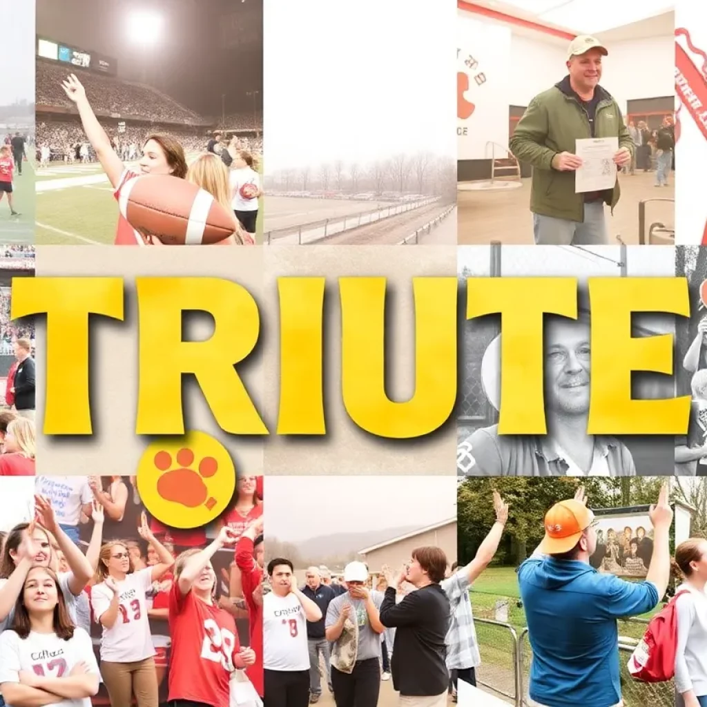 Collage celebrating John Pruett's contributions to sports journalism