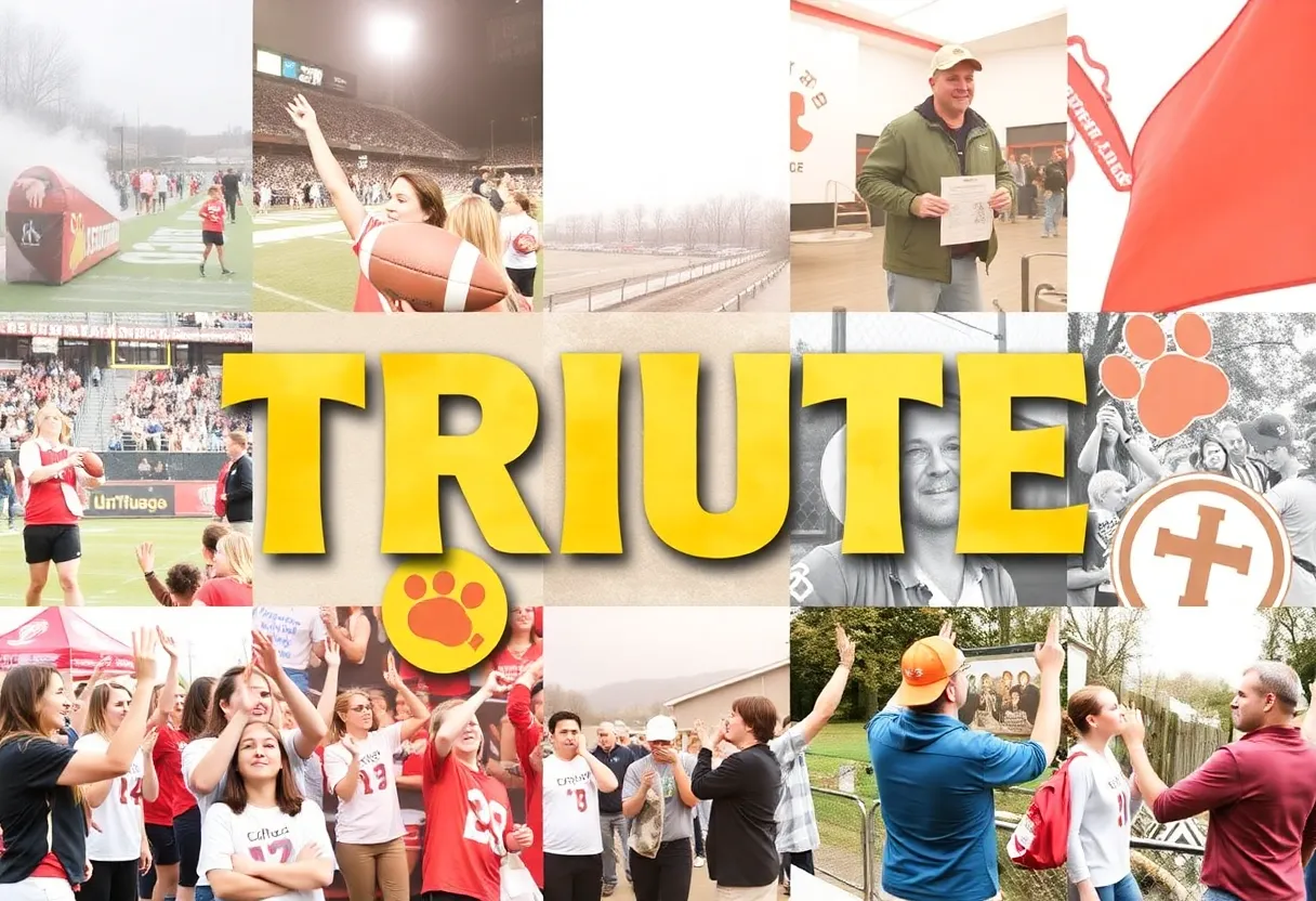 Collage celebrating John Pruett's contributions to sports journalism