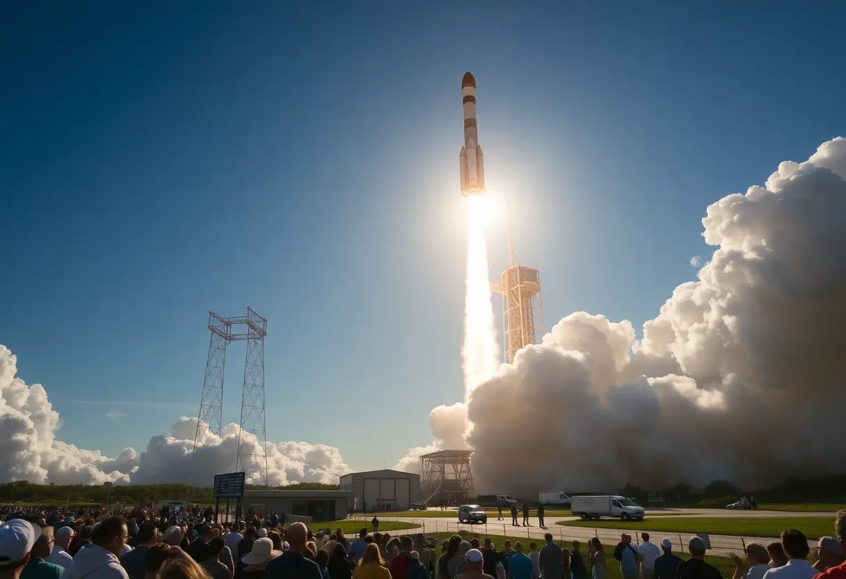 Launch of NASA's Artemis I mission with Orion spacecraft