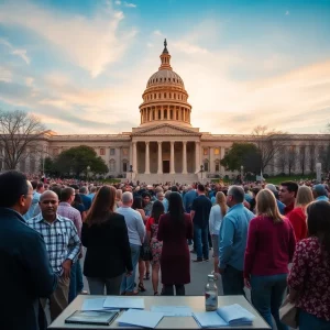 Artistic representation of Alabama's political landscape