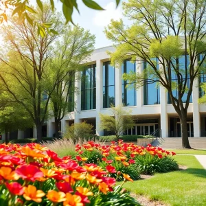 Modern academic building at the University of Alabama