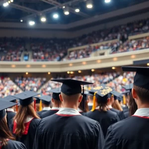 Graduates at the University of Alabama commencement ceremonies