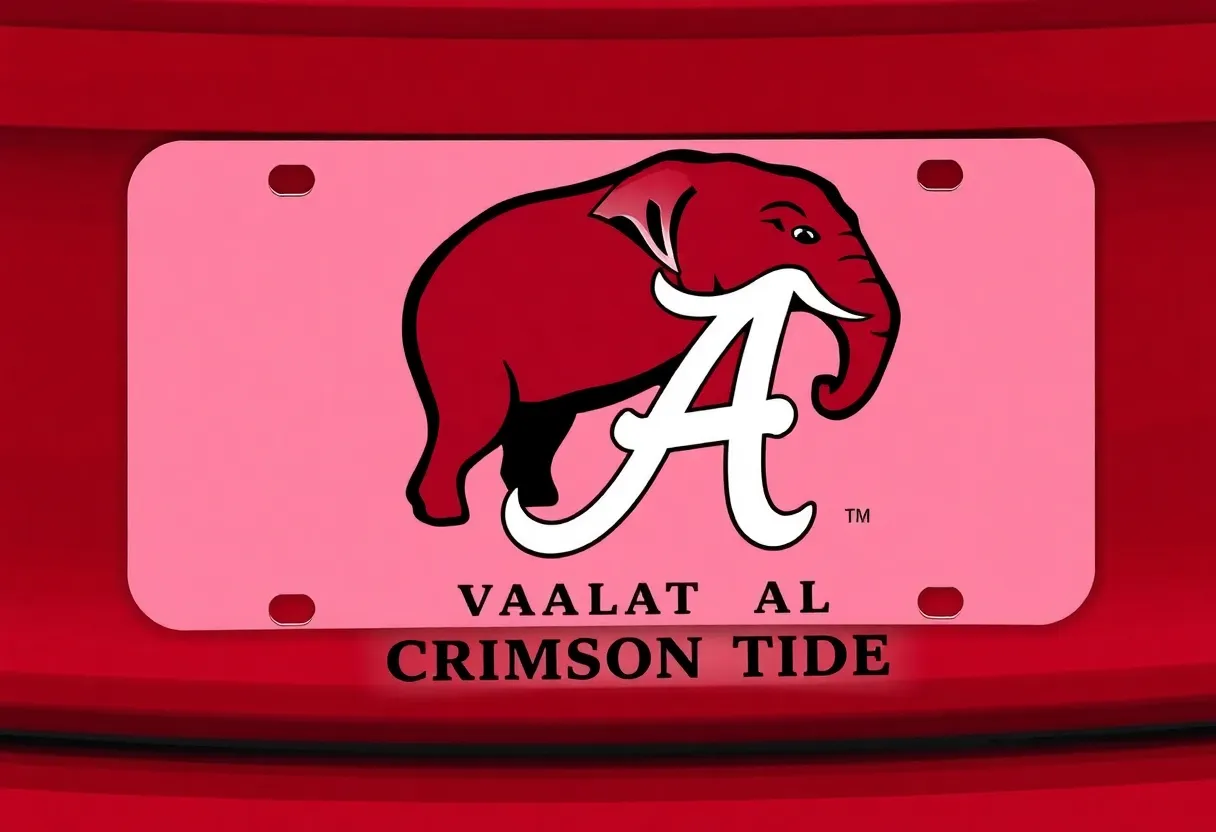 University of Alabama Vault A vehicle tag design