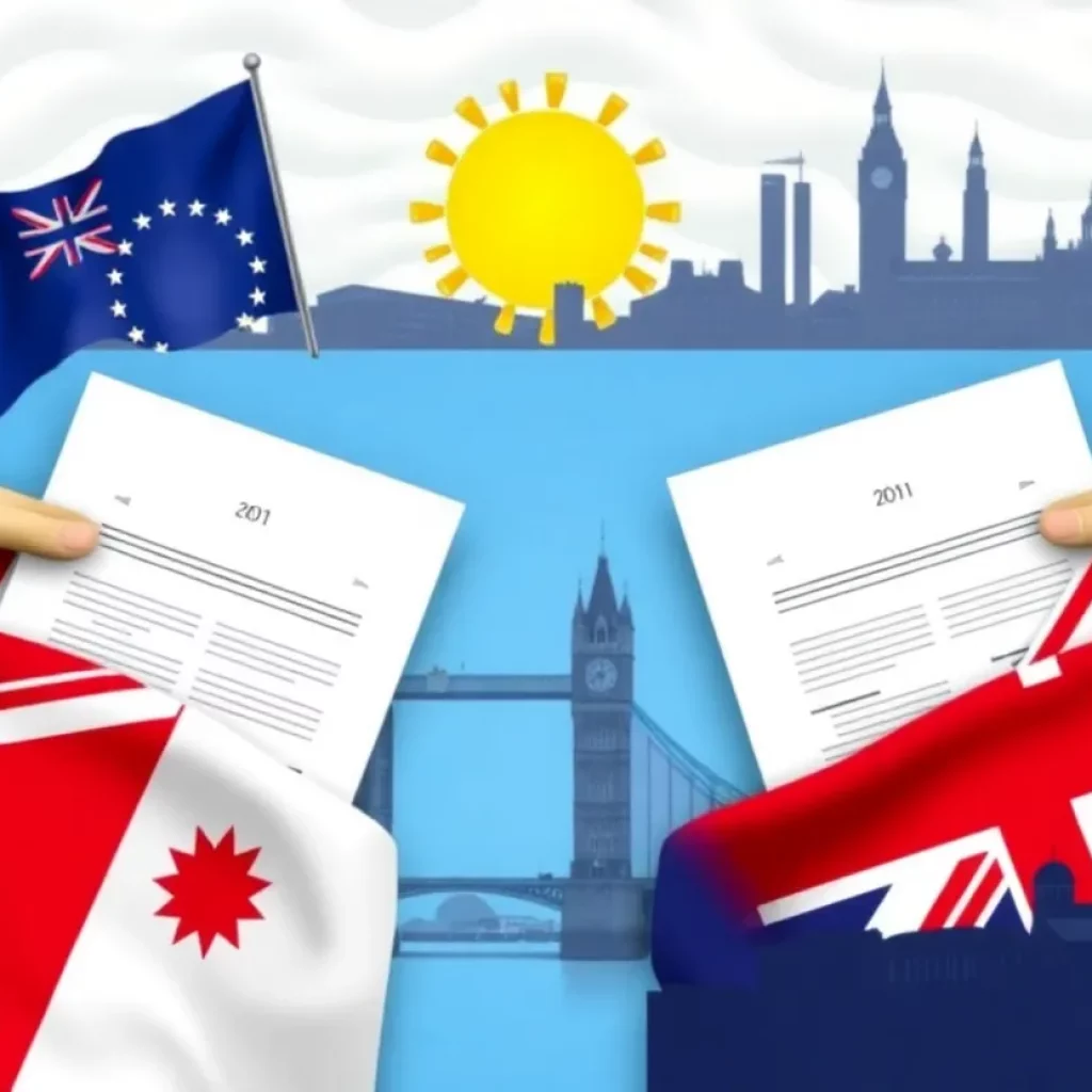 Symbolic image representing US and China trade negotiations in London