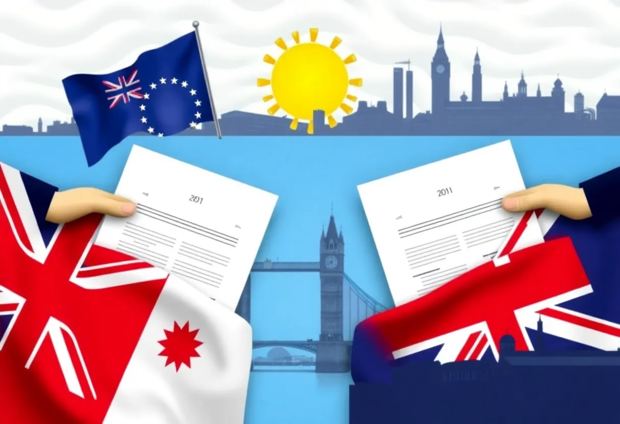 Symbolic image representing US and China trade negotiations in London