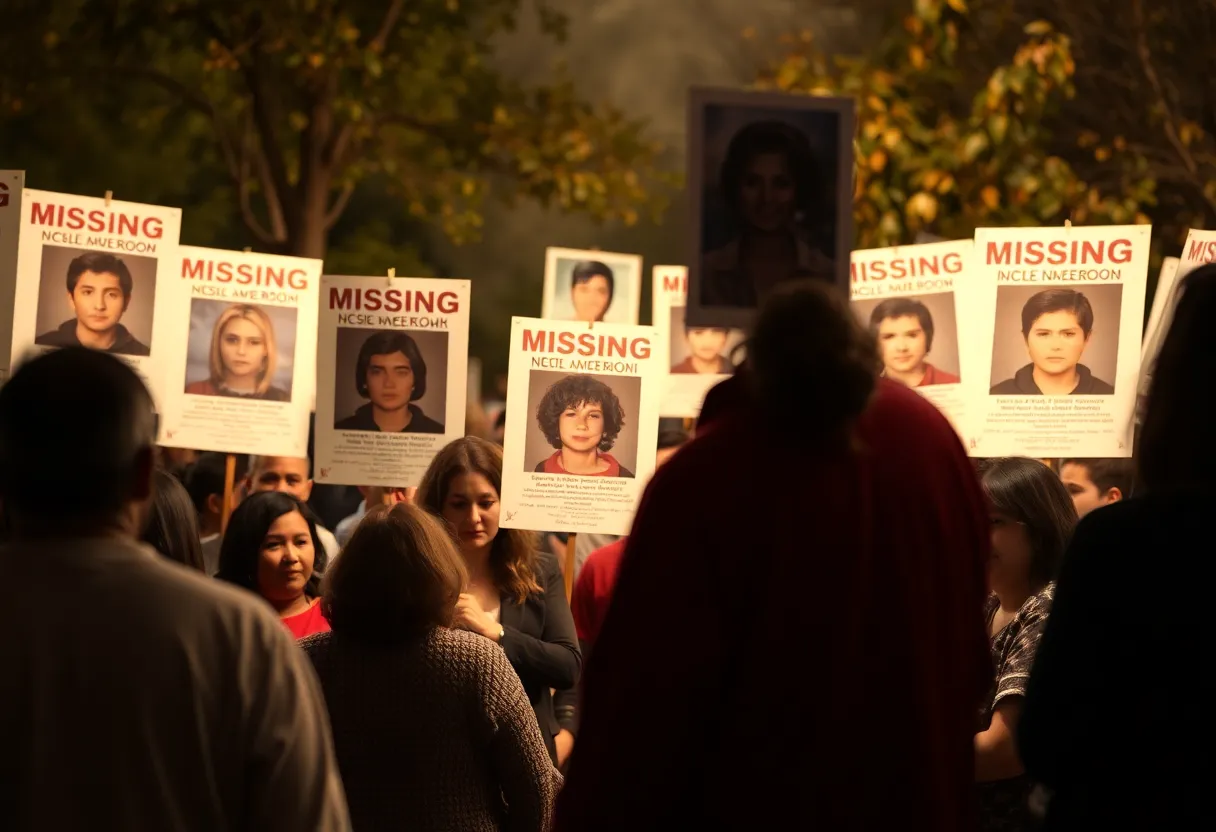 Community gathering for missing realtor awareness