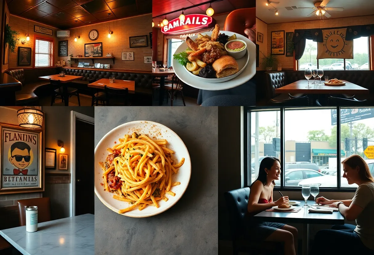 A collection of hole-in-the-wall restaurants in Alabama featuring cozy interiors and delightful dishes.