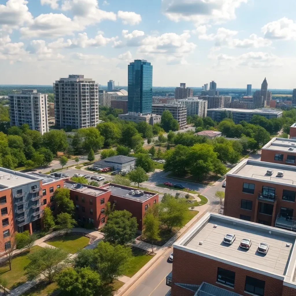 View of modern apartments in Huntsville, highlighting the city's rental market.