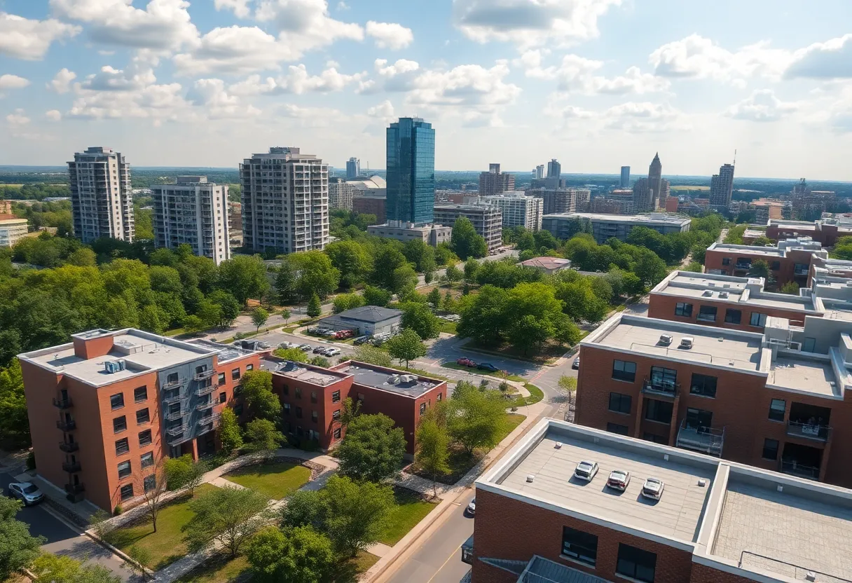 View of modern apartments in Huntsville, highlighting the city's rental market.