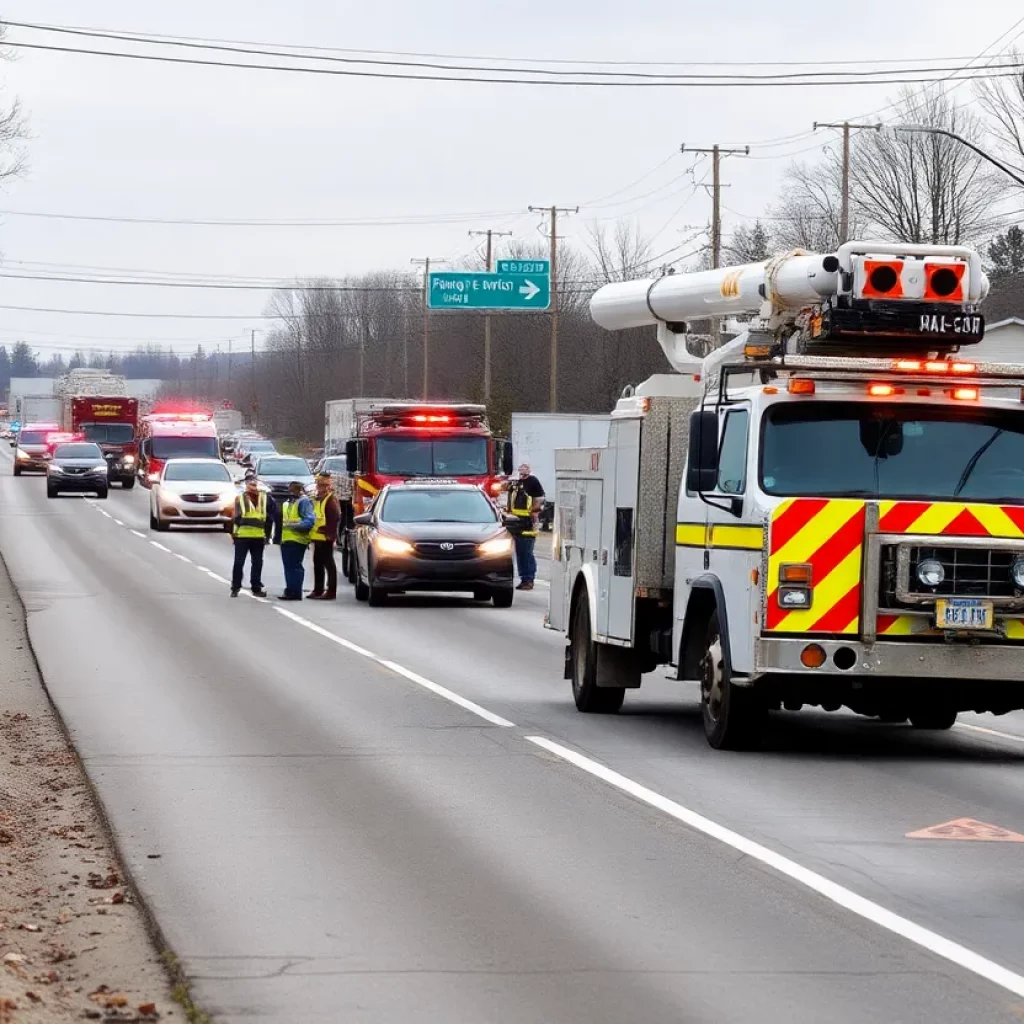Emergency response at Huntsville City accident scene