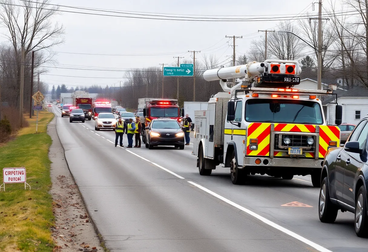 Emergency response at Huntsville City accident scene