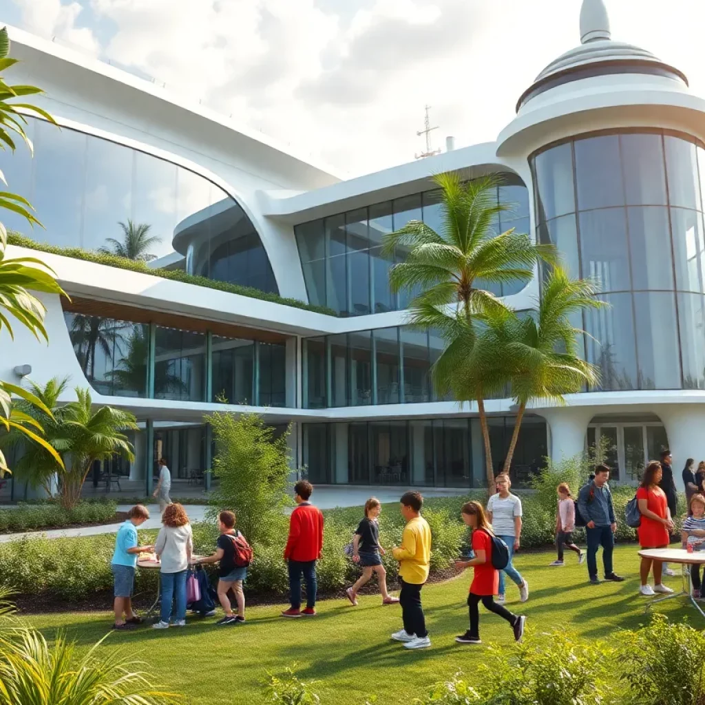 Exterior view of the Inspiration4 Skills Training Complex in Huntsville, Alabama