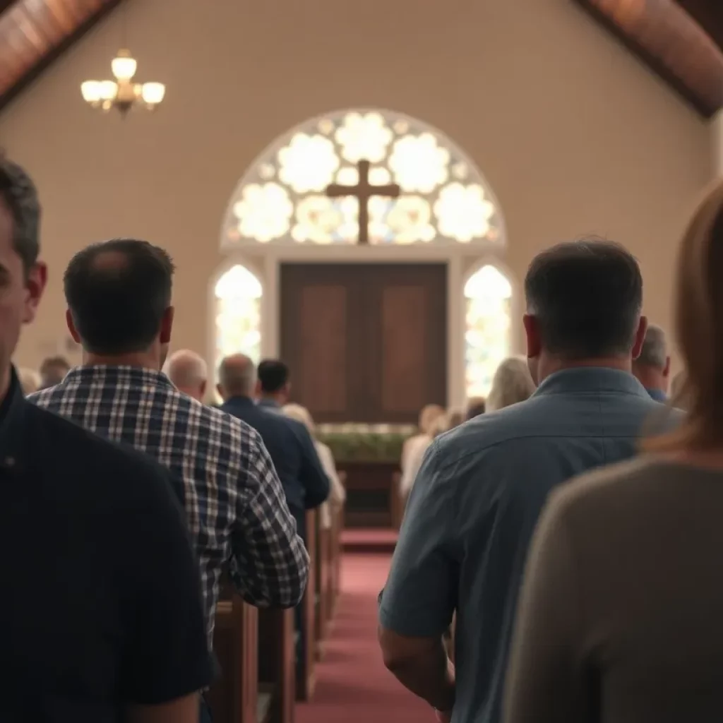 A quiet church reflecting a tragic event in Lexington community