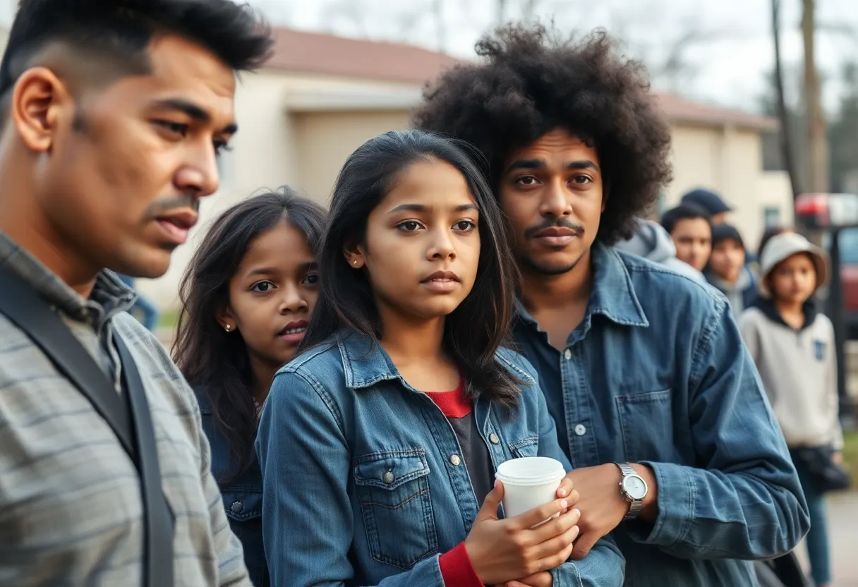 Family and community members gathering in support of a missing realtor case.