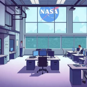 Image illustrating empty offices at NASA due to workforce reductions