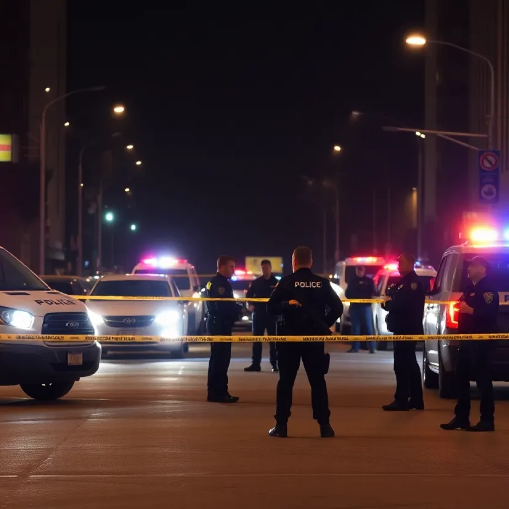 Police officers responding to a standoff in Huntsville