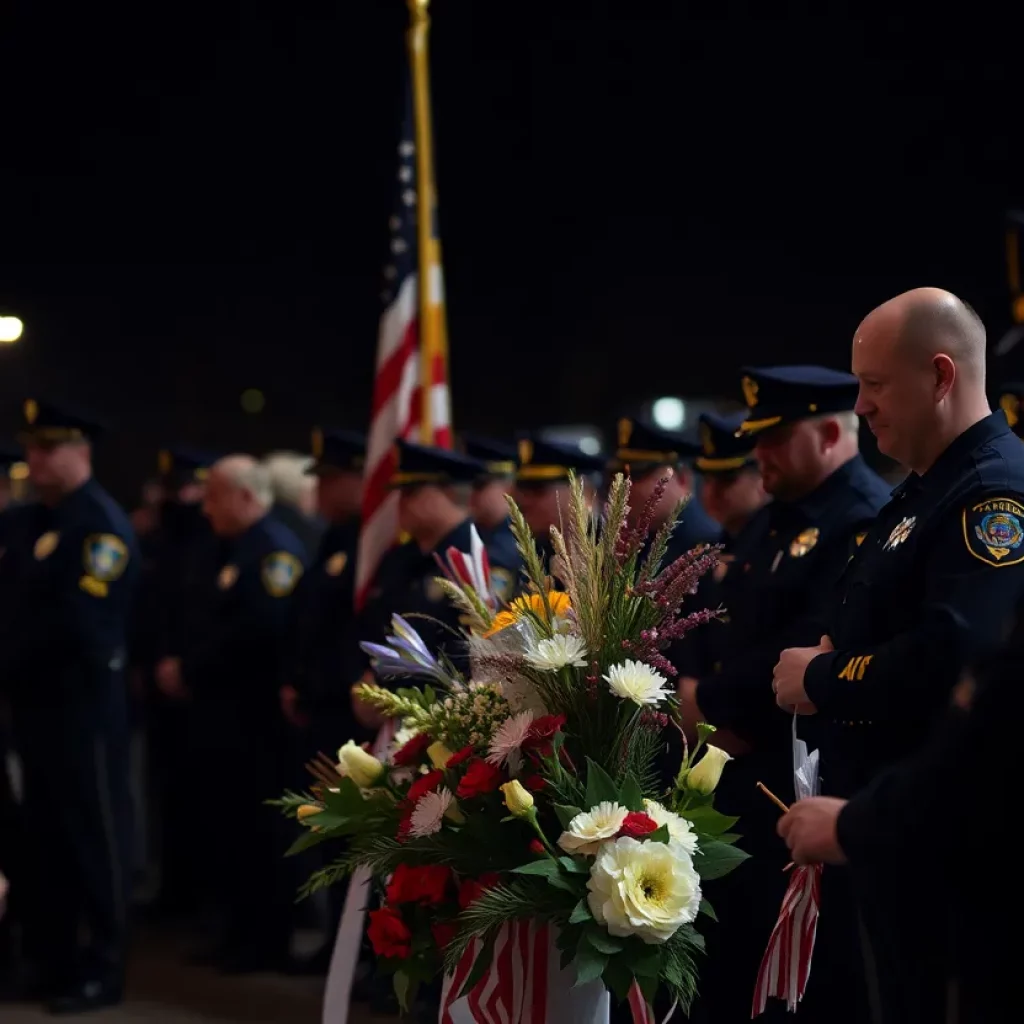 A tribute to a dedicated law enforcement officer, symbolizing commitment and community service.