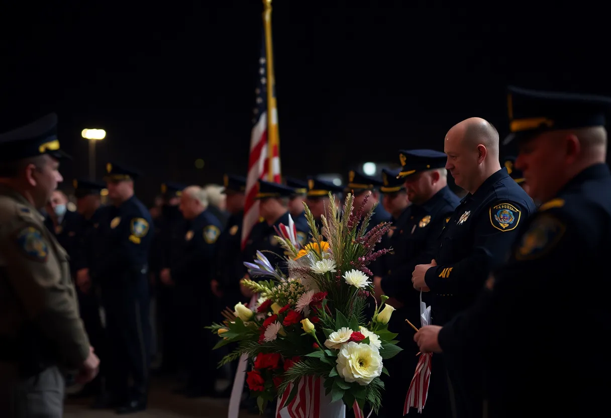 A tribute to a dedicated law enforcement officer, symbolizing commitment and community service.