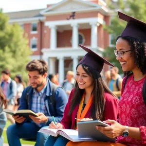 Students celebrating academic success at the University of Alabama