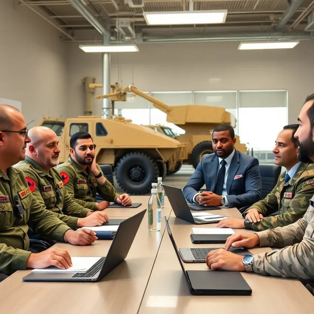 Meeting between U.S. Army and Jordanian Armed Forces discussing military sales