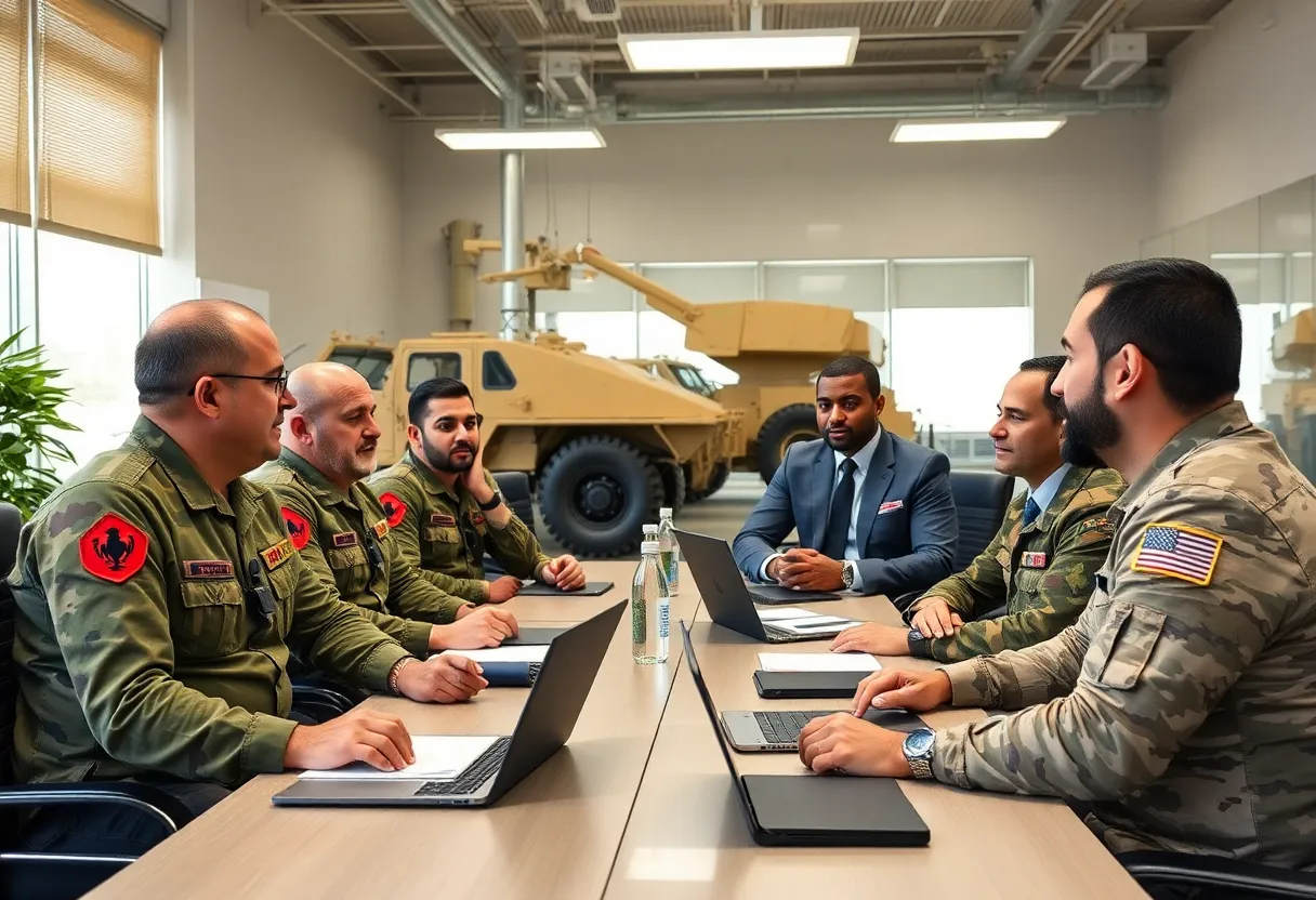 Meeting between U.S. Army and Jordanian Armed Forces discussing military sales