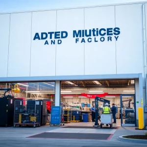 Exterior view of the Advanced Manufacturing Facility in Huntsville, Alabama