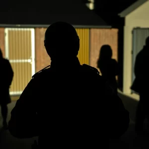 Police conducting an undercover operation against child exploitation