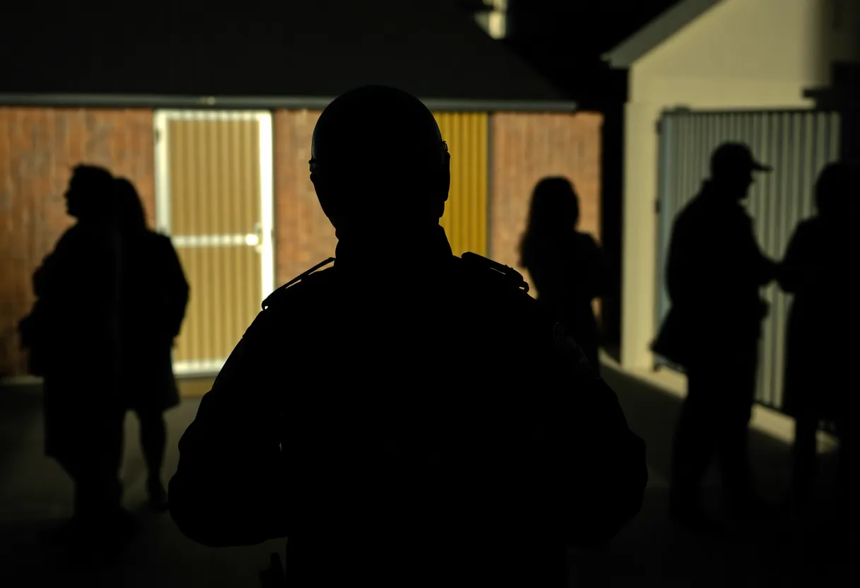 Police conducting an undercover operation against child exploitation