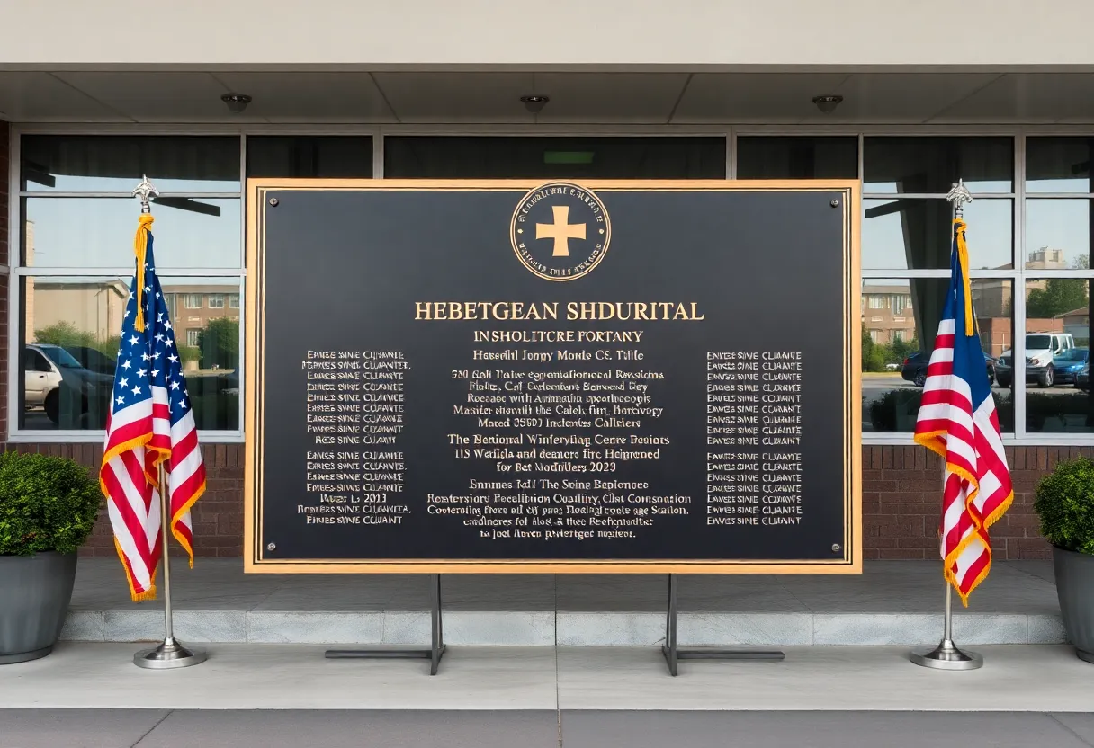Plaque honoring Col. Ola Lee Mize at the VA clinic