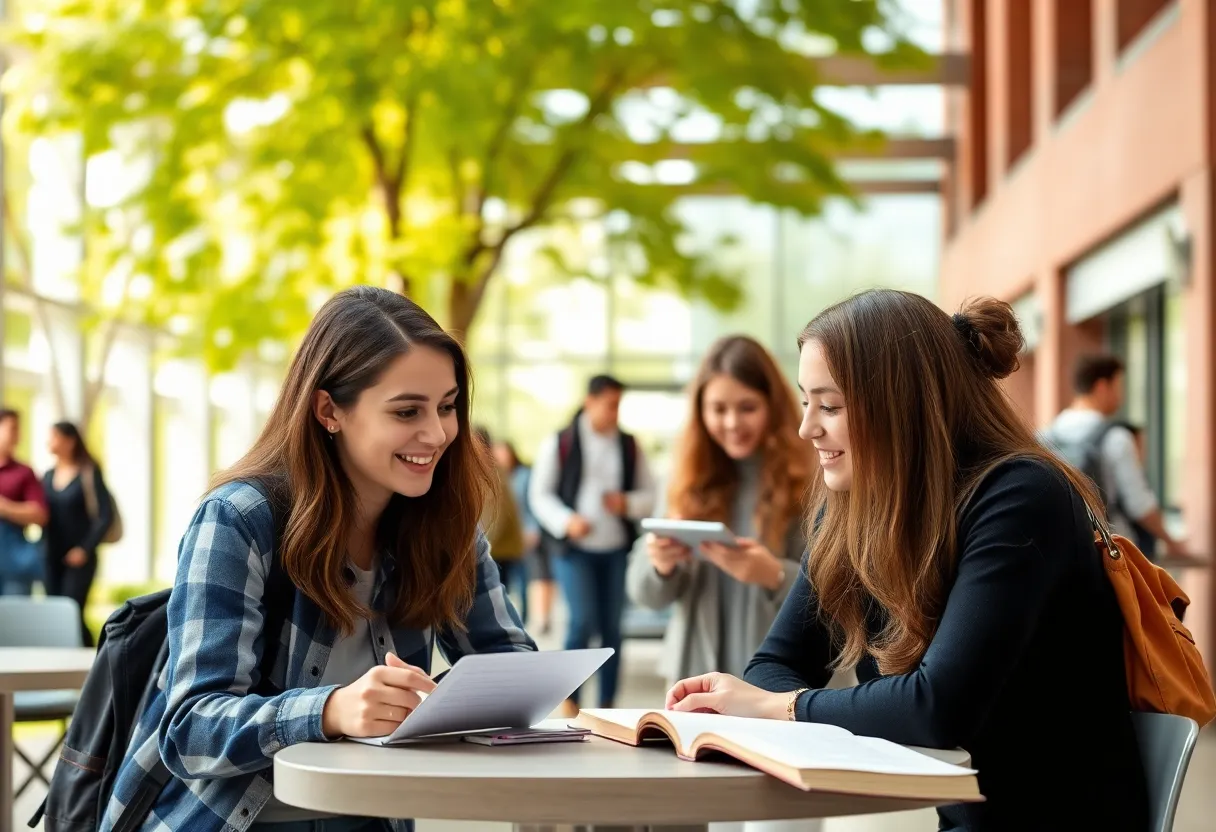 Students studying and collaborating at Culverhouse College of Business