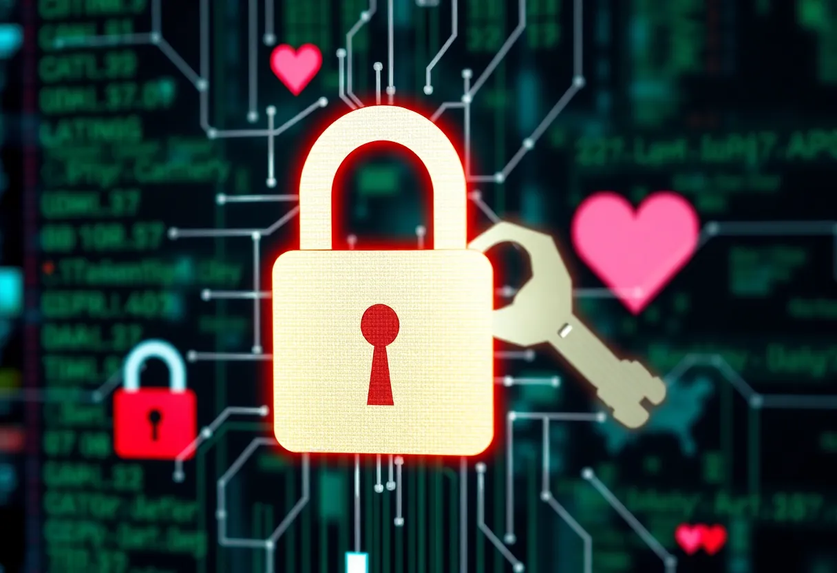 Cybersecurity breach illustration related to Tea dating app