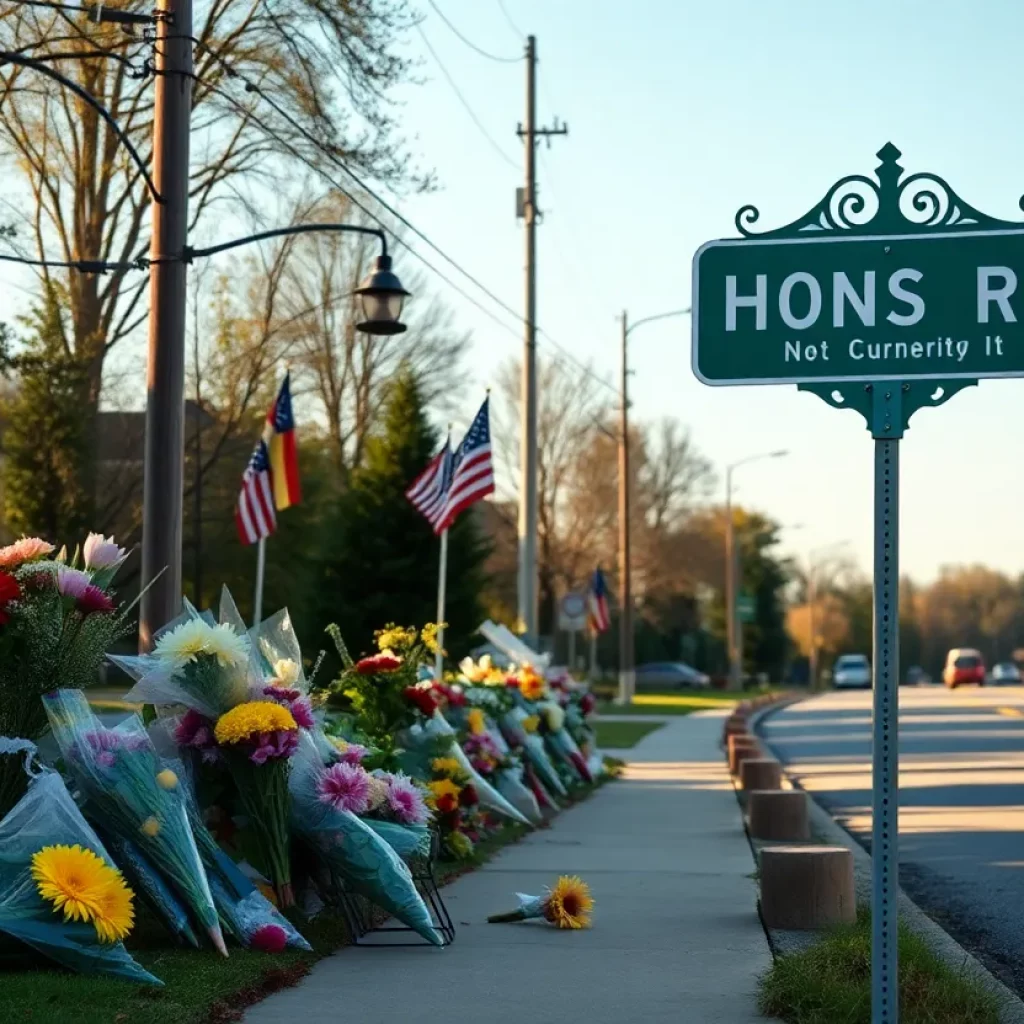 Commemorative sign for Danny Randolph along Albert Gallatin Road