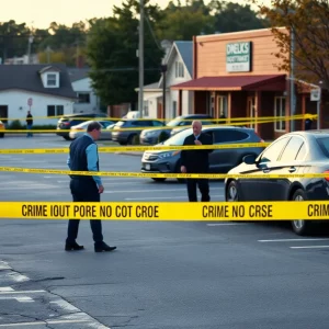 Police investigation scene related to Ronald Dumas Jr.'s kidnapping case