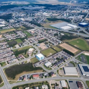 Aerial view of Huntsville's proposed annexation area for development.
