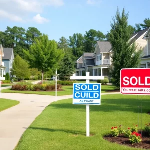 A view of homes in Huntsville indicating real estate activity.