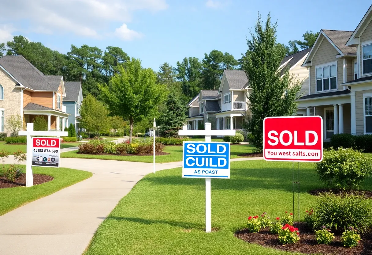 A view of homes in Huntsville indicating real estate activity.
