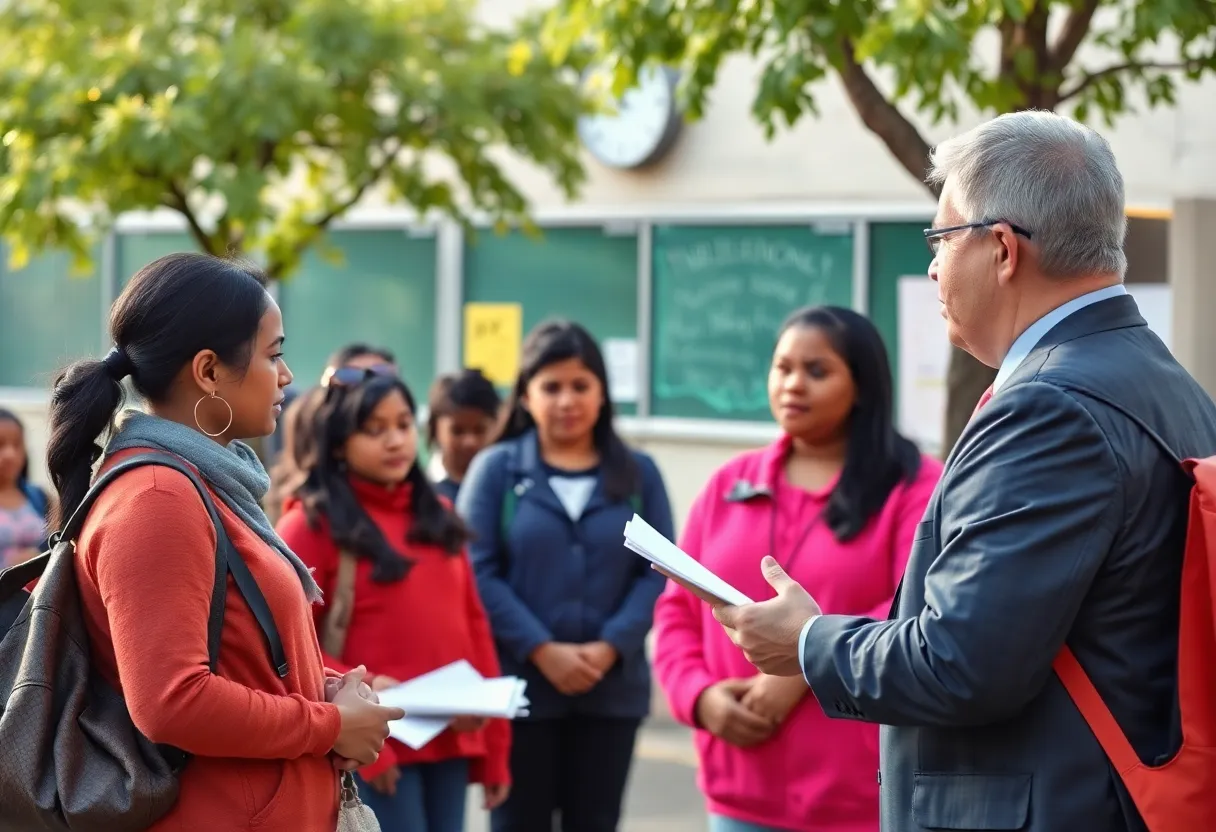 Community meeting about school safety and teacher suspension