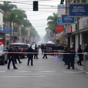 Police responding to a shooting on University Drive