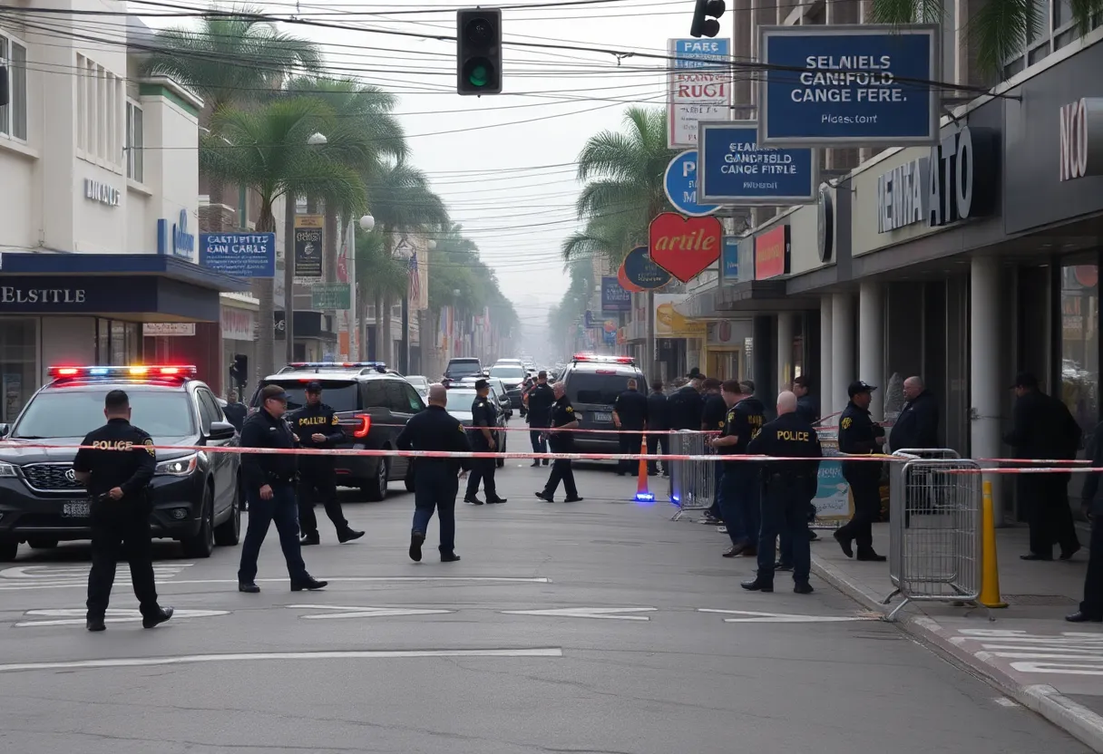 Police responding to a shooting on University Drive