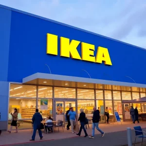 Exterior view of IKEA store in Huntsville